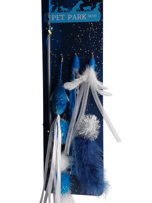 Игрушка ПЕТПАРК для кошек Дразнилка космическая 5 сменных наконечников с мятой