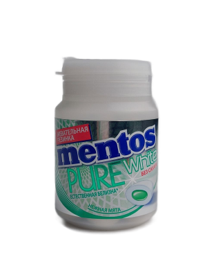 Ментос жевательная резинка, Pure White Тутти-Фрутти зеленый чай, 54гр