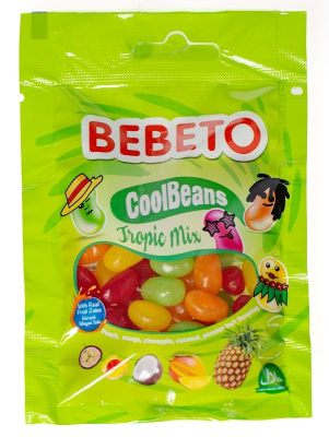 Мармелад БЕБЕТО Кул Бинз Тропик Микс со вкусом персика, манго, ананаса 60г