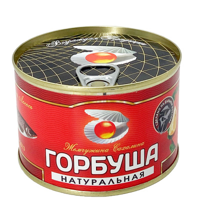 Горбуша Жемчужина Сахалина натуральная, 245 гр ж/б