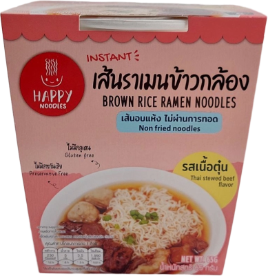 Лапша ХЭППИ НУДЛ Говядина по-тайски из коричневого риса 65г