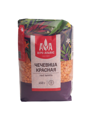 Чечевица АГРОАЛЬЯНС красная 450г