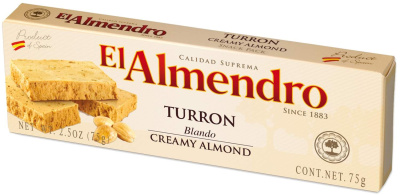Туррон El Almendro™ Хрустящий миндальный сливочный 75г.