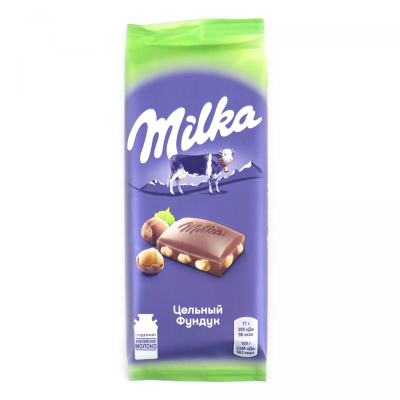 Шоколад МИЛКА с цельным фундуком 95г