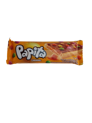 Печенье Papita с карамелью и сахарным драже, в мол. шоколаде 33гр.