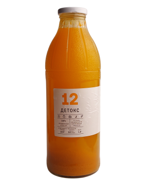 Сок Детокс №12 мультиовощной (облепиха, яблоко, тыква, лимон, имбирь, мята) 1л