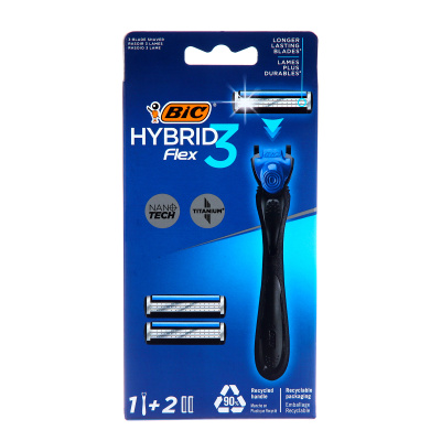 Станок бритвенный BIC 3 Hybrid 3 Flex + 2 кассеты