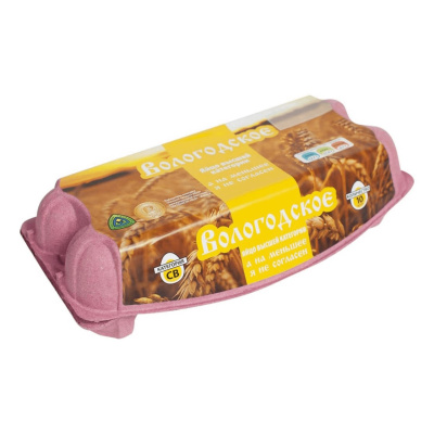 Яйцо куриное столовое Вологодское СВ 10шт. Вологда