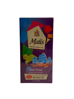 Чай черный Matis Ceylon Earl Grey Бергамот, 50гр. 25п. х 2гр. Шри Ланка