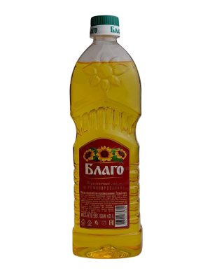 Масло БЛАГО подсолнечное нерафинированное 0,65л