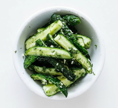 Огурцы малосольные Домашние с зеленью и чесноком ™Курортный, кг