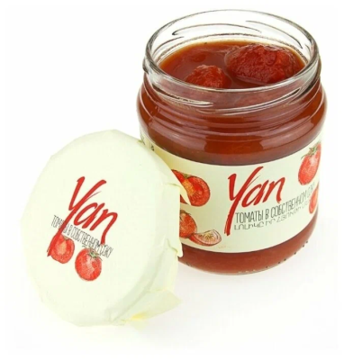 Томаты в собственном соку 450г Yan