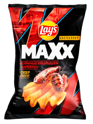 Чипсы ЛЭЙС МАКСС Куриные крылышки барбекю 100г