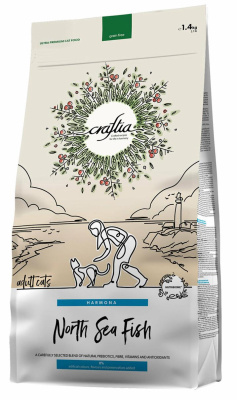 Полнорационный сухой корм Craftia Harmona Курица и рыба для взрослых кошек 320г.
