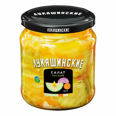 Салат Летний из молодых кабачков 430 г Лукашинские