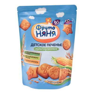Печенье растворимое Фрутоняня мультизлаковое, обогащенное вит, и мин,  вещ-ми 50г