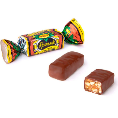 Конфеты Грильяж в шоколаде, вес Рахат