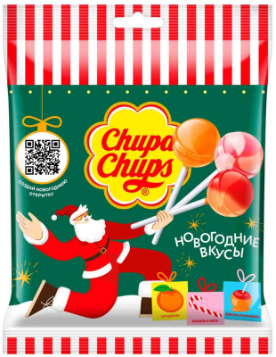 Чупа Чупс Новогодние вкусы ассорти 100г