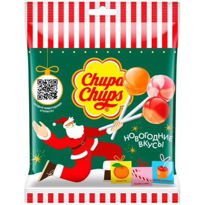 Чупа Чупс Новогодние вкусы ассорти 120г пакет