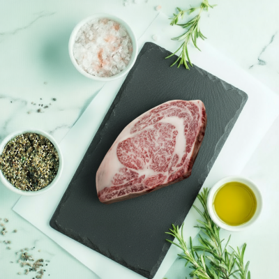 Стейк Вагю Рибай (японская корова) говядина Ранг А5, BMS8+, нарезка GI вес