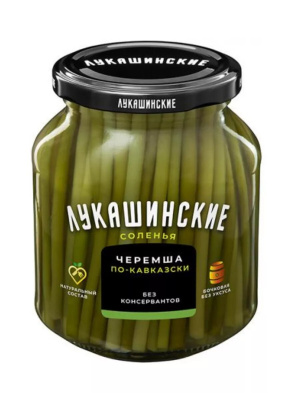 Черемша ЛУКАШИНСКИЕ По-кавказски настоящая бочковая 340г