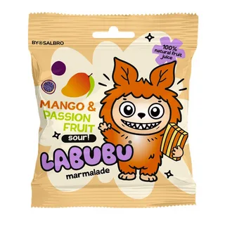 Мармелад ЛАБУБУ ПЭК кусочки ремешок манго-марак. кислый 45г