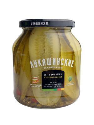 Огурчики Лукашинские бутербродные по-европейски 670 г