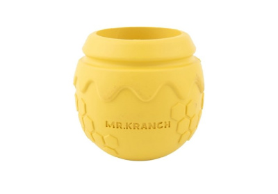 Игрушка МИСТЕР КРАНЧ для собак Горшочек мёда жёлтая с ароматом сливок 9*8 см