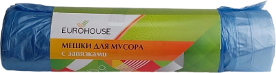 Мешки для мусора ЕВРОХАУС с завязками 35л 20шт