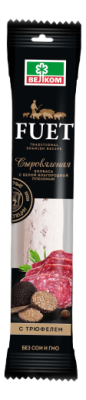 Колбаса Фуэт сыровяленая с благородной плесенью из мраморной говядины с трюфелем 110г