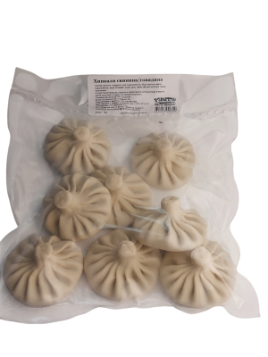 Хинкали ТЕСТО МЯСО (свинина/говядина) 500г