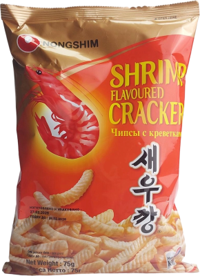 Чипсы НОНГШИМ с креветочным вкусом 75г