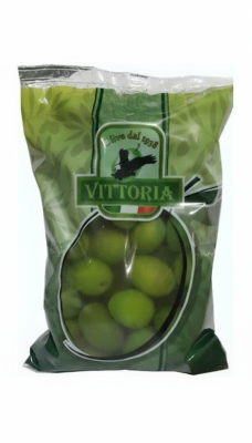 Консервированные зелёные оливки DOLCI GIGANTI в соляном растворе без уксуса 500г Reginella