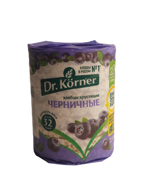 Хлебцы ДОКТОР КОРНЕР хрустящие Черничные Dr.Korner 100гр.