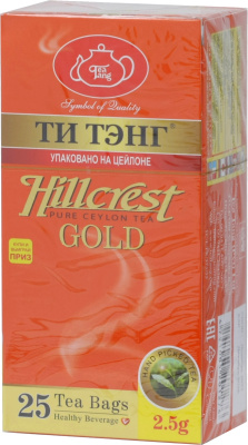 Чай чёрный ТИ ТЭНГ Гребень холма Золотой 25 пакетиков