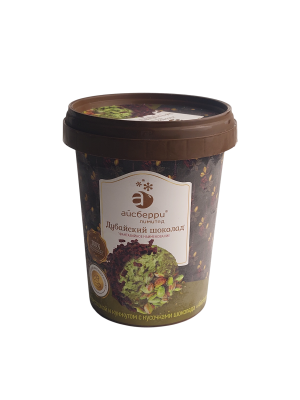 Мороженое АЙСБЕРРИ Дубайский шоколад сливочное с фисташкой и кунжутом 275г