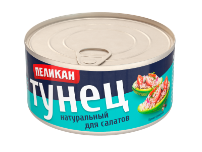 Тунец ПЕЛИКАН филе в масле для салатов 185г ключ