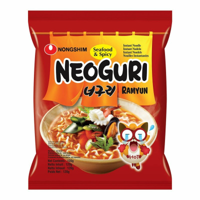 Лапша быстрого приготовления Nongshim Neoguri Seafood & Spicy 120 гр. Р.Корея