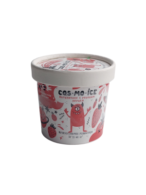Мороженое Клубничное с розовым перцем COS-MO-ICE 75гр. стакан