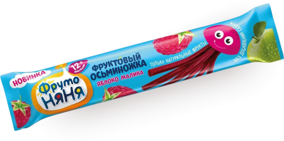 Фруктовые осьминожки из яблок и малины 16 гр. ™Фрутоняня