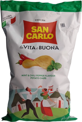 Чипсы Сан Карло Piu Gusto Мята и Перец 150г
