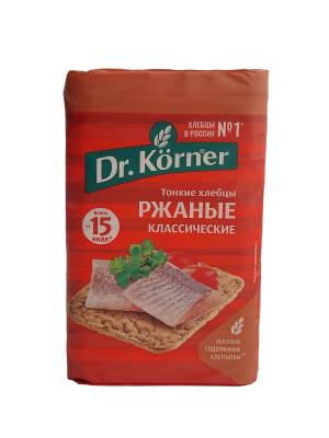 Хлебцы тонкие Ржаные классические Dr.Korner 100гр.