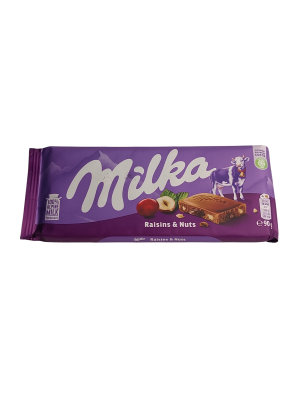 Шоколад Milka молочный Изюм и фундук 90г