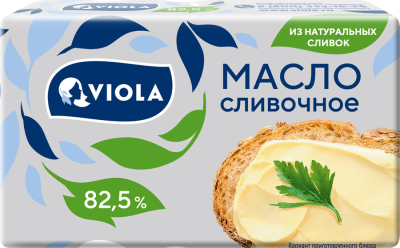Масло сливочное Виола сладкосливочное фасованное 82,5% 150гр
