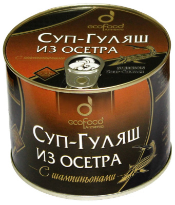Суп ЭКОФУД гуляш с форелью и шампиньонами 530г ж/б