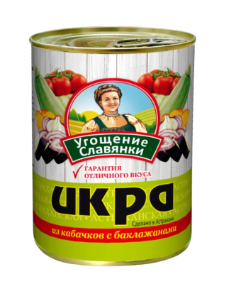 Икра из кабачков с баклажанами 360гр. жб, Угощение славянки