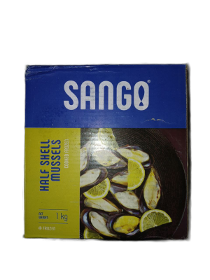 Мидии на половинке ракушки в/м 30/40 1кг Китай