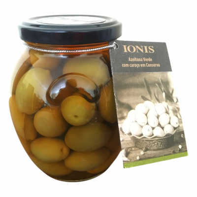 Оливки ИОНИС зелёные с косточкой 350г