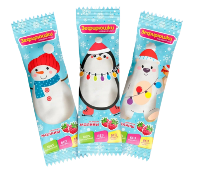 Зефир ЗЕФИРЮШКИ со вкусом малины 18гр.