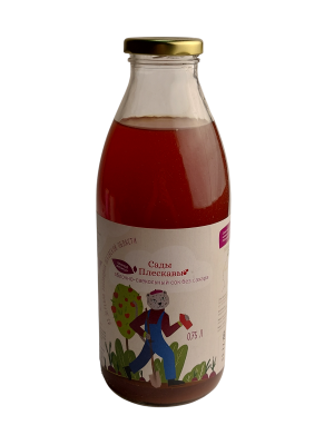 Сок САДЫ ПЛЕСКАВЫ яблочно свекольный сок без сахара 0,75л ст/б